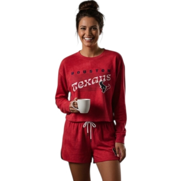 Houston Texans Pajama Short Set Women's Medium NWT - Picture 2 of 2